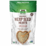 NOW Foods, Organic Hemp Seed Hearts, High in Protein and Iron, with Omega-3 and Omega-6 Fatty Acids, Raw and Hulled, 8-Ounce