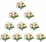 10-Pack Artificial Flowers Fake Flower Arrangement