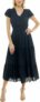 Nanette Nanette Lepore Womens Tiered Pull on Fully Lined Dress with Smock Waist and Pleated Flutter Sleeve