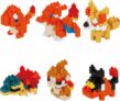 Set of 6 Nanoblock – Pokemon Type Fire Set 1, mininano Series