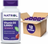 12-Pack 90-Count Natrol Vitamin D3 Fast Dissolve Tablets, Dietary Supplement, Bone & Joint Health, Support Your Immune Health, 5000 IU