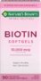 90-Count Nature’s Bounty Biotin 10000mcg Supplement, Supports Healthy Hair, Skin and Nails, Optimal Solutions Hair Vitamin with Biotin
