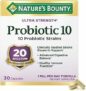 30-Count Nature’s Bounty Probiotic 10 Daily Probiotic Supplement for Digestive, Immune, and Upper Respiratory Support, Ultra Strength