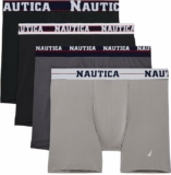4-Pack Nautica Men’s Limited Edition Micro Stretch Boxer Briefs, Small