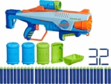 Nerf Elite Junior Rookie Pack, Easy Play Toy Foam Blaster, 32 Nerf Elite Darts, 4 Targets,