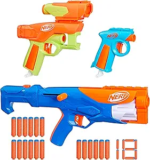Nerf N Series Gear Up Pack, 3X Blasters, 18 Nerf N1 Darts