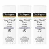 3-Pack Neutrogena Age Shield Face Oil-Free Sunscreen Lotion with Broad Spectrum SPF 70, 3 fl. oz