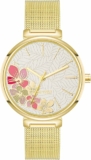 Nine West Women’s Floral Dial Mesh Bracelet Watch
