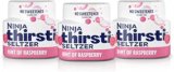 3-Pack Ninja Thirsti Flavored Water Drops , SELTZER Raspberry, 12oz