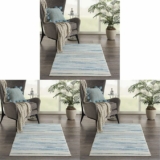 3-Pack Nourison Jubilant Blue 3′ x 5′ Area Rug