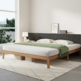 Novilla 12 Inch Wooden Bed Frame, King Size