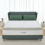 Novilla King Mattress 12 Inch Hybrid Mattress with Gel Memory Foam & Pocketed Coil for Pressure Relief