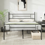 Metal Queen Bed Frame with Headboard and Footboard, 14 Inch