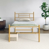 Novilla Twin Bed Frame with Headboard and Footboard, 14 Inch