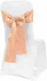 50 PCS Satin Chair Sashes Bows for Wedding Reception- Universal Chair Cover Back Tie