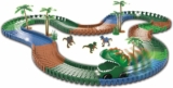 Magic Tracks Dino Chompers, 8 Feet of Track with Real Chomping Action Dino Ca