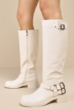 Billini x Lulu’s Women’s Otila Bone Buckle Knee-High Moto Boots