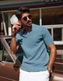 Men’s Ribbed Polo Shirt