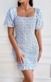Women’s Floral Smocked Dress, XL