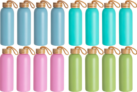 Sublimation Glass Water Bottles Blanks with Bamboo Lid and Portable Rope