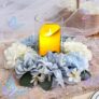 Pack of 6 Artificial Flower Candle Rings – 6 Inch