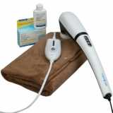 3-Pc Pain Management Bundle |  Personal Deep Tissue Massager | 4% Lidocaine Cream | Deluxe XL Moist Dry Heating Pad