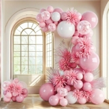 154-Pcs PartyWoo Pink Balloon Arch Kit Garland