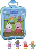 Peppa Pig Peppa’s Carry-Along Friends Set, 4 Figures with Carrying Case