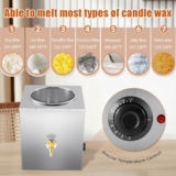 Electric Wax Melter for Candle Making Precision Temperature Control and Convenient Pour Spout, 6.6-Qt