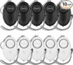 10 Packs 140DB Emergency Self-Defense Safe SOS Alarm with LED Lights