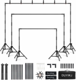 Photo Backdrop Stand Kit with Carrying Bag, 10×7.5 FT