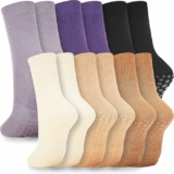 9-Pairs Non Slip Pilates Grip Socks