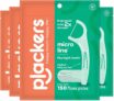 4-Pack 150-Count Plackers Micro Mint Dental Flossers, Fold-Out Toothpick