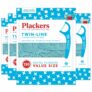 4-Pack 150-Count Plackers Twin-Line Dental Flossers
