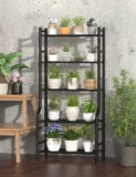 5-Tier Metal Tall Plant Stands for Multiple Flower Planter Holder