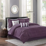 7-Pc Plum Cullen Comforter Set Queen