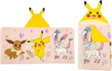 Pokemon Girl Anime Kids Super Soft Bath/Pool/Beach Soft Cotton Terry Hooded Towel Wrap, 24 in x 50 in, (Officially Licensed Product)