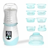 Cordless Baby Bottle Warmer with 8 Adapters, 1 Milk Powder Container, Compatible with Most Bottle