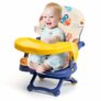 Adjustable Height Travel Booster Seat with Tray for Babies