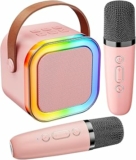 Portable Karaoke Machine with Dual Microphones