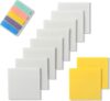 10-Pads 500-Sheets Transparent Waterproof Sticky Notes Set with Yellow Tabs