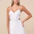 Women’s Charmingly Precious Cream Pleated Textured Bustier Mini Dress