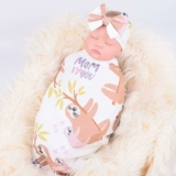 2-Pc Newborn Receiving Blanket & Headband Set