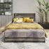 DHP Dakota Upholstered Platform Bed with Diamond Button Tufted Headboard and Footboard, Queen