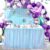 Mermaid Blue Purple Tulle Table Skirt 6ft for Rectangle Table