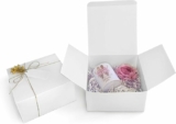 40 Pcs Boxes Set: (10) 8x8x4 Bridesmaid Proposal Boxes, Jute Rope (Long Twine String), 10 Tissue Paper 12×18, 10 Cards