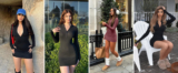 REORIA Womens Fall Casual Front Zipper Long Sleeve Dress