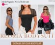 REORIA Women’s Mesh Sleeve Bodysuit Top