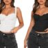 Women Full Coverage Sheer Lace Unlined Minimizer Bra