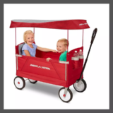 Radio Flyer 3 in 1 EZ Fold Wagon Red Canopy Seat Belts